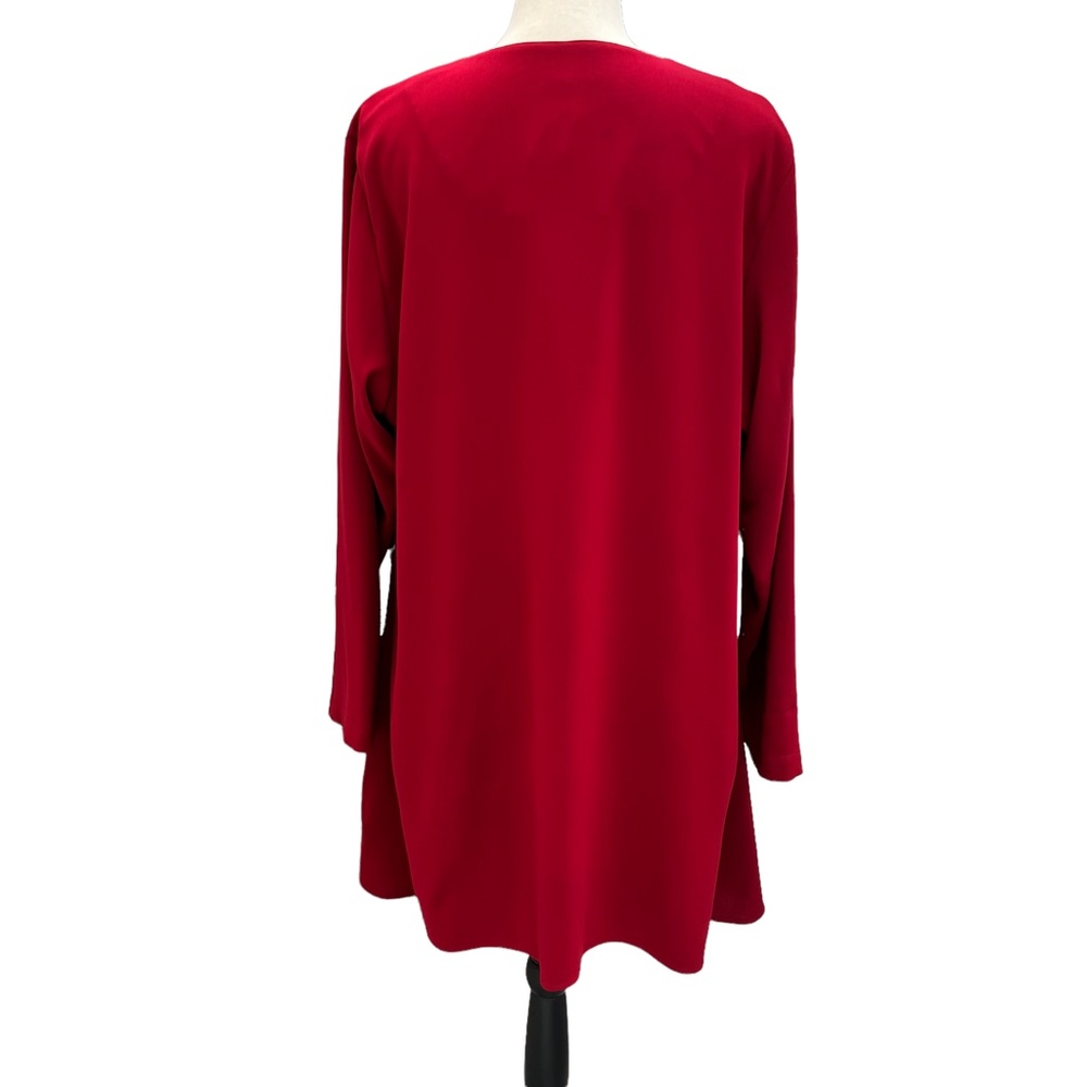 BLANQUE BRIGHT RED BUTTON DOWN SWING JACKET COAT … - image 8